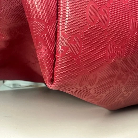 325. Red Gucci Tote Bag - Picture 7 of 16